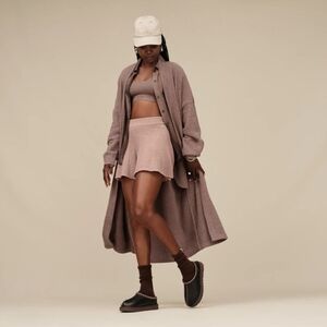 UGG Brown Leather Tasman Regen Slippers- Size 9